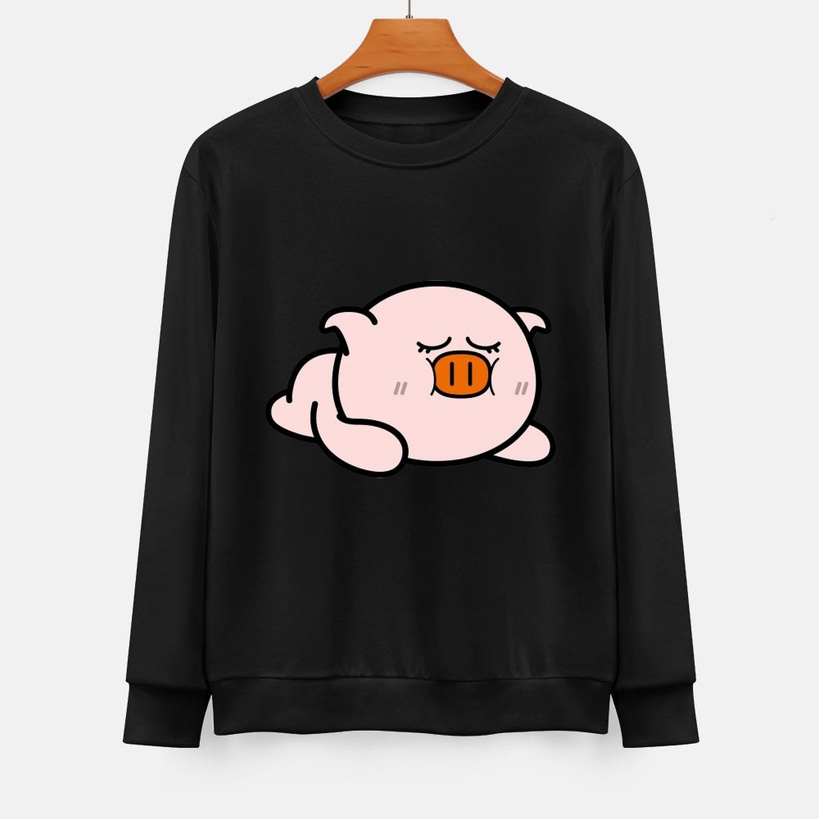 Front Patterned Long Sleeve TopTear-Resistant Colorfast